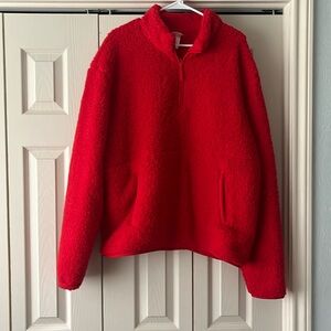 Men’s Faux Shearling Family Half Zip Pullover